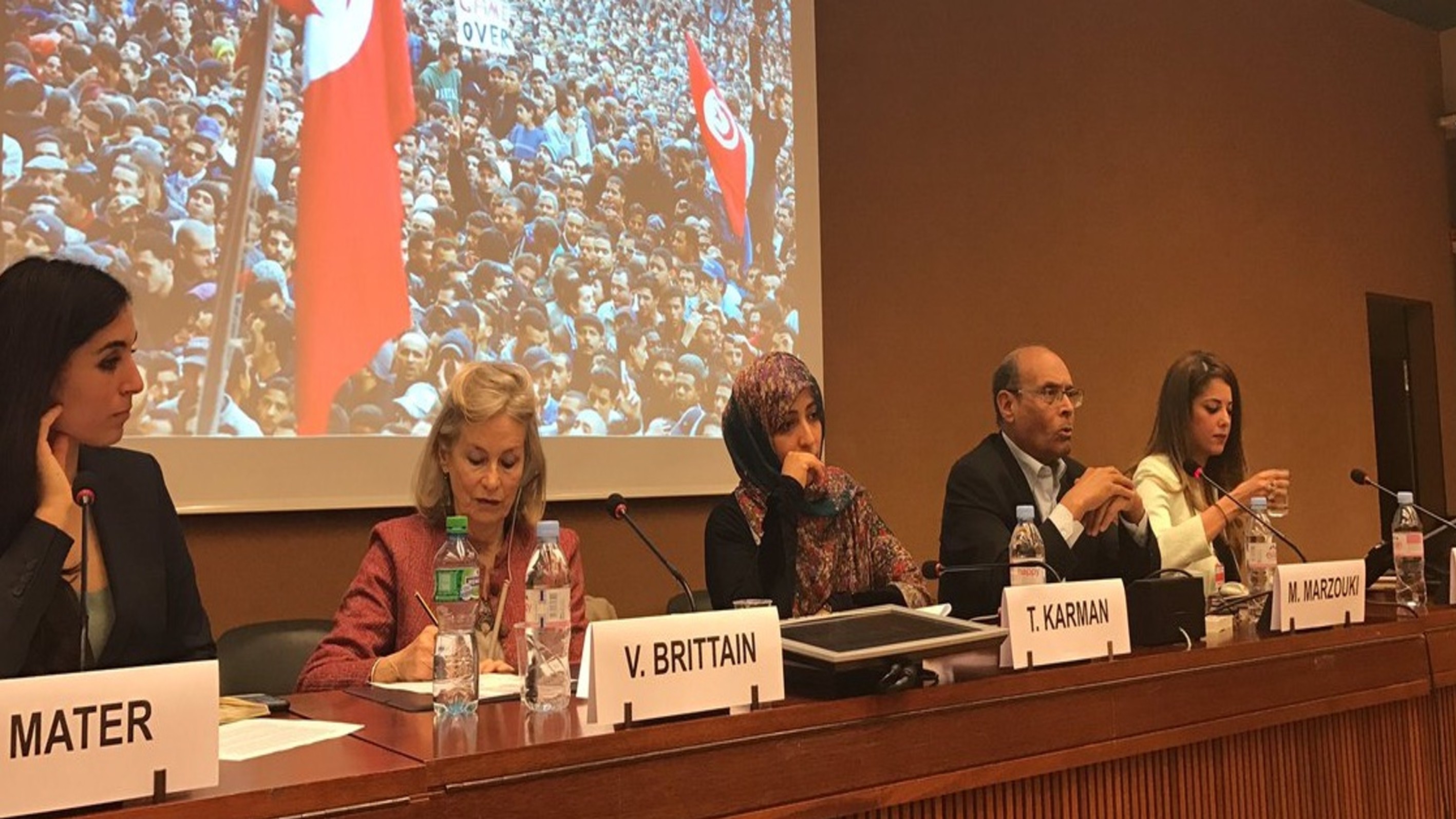 Mrs. Tawakkol Karman at the side-event on human rights hosted - Geneva